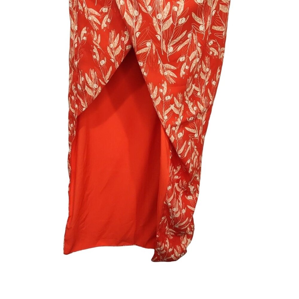 Alexia Admor Alessi Gown One Shoulder Dress Women Size 2 Orange Cocktail Party - Picture 4 of 10
